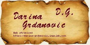 Darina Grdanović vizit kartica